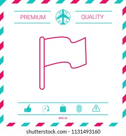 Flag linear icon