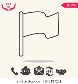 Flag linear icon
