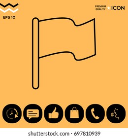 Flag linear icon