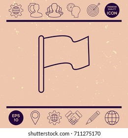 Flag linear icon