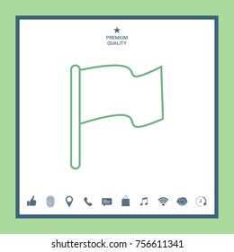 Flag linear icon