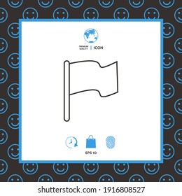 Flag linear icon. Elements for your design