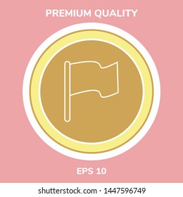 Flag linear icon. Graphic elements for your design