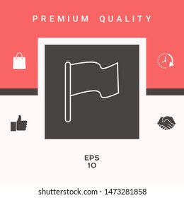 Flag linear icon. Graphic elements for your design