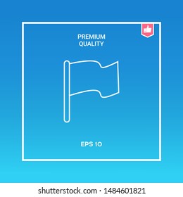 Flag linear icon. Graphic elements for your design