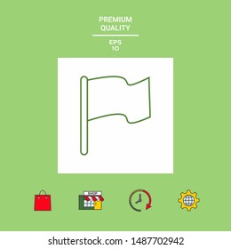 Flag linear icon. Graphic elements for your design