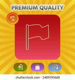 Flag linear icon. Graphic elements for your design