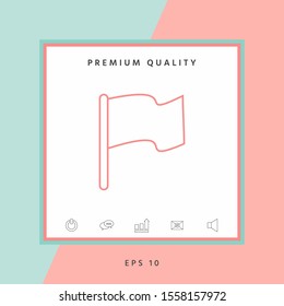 Flag linear icon. Graphic elements for your design