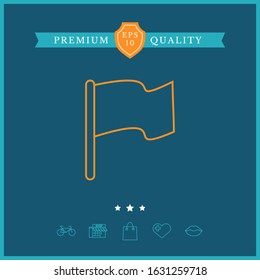 Flag linear icon. Graphic elements for your design