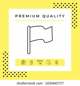 Flag linear icon. Graphic elements for your design