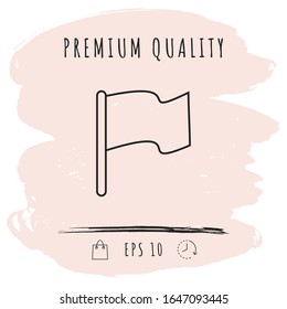 Flag linear icon. Graphic elements for your design