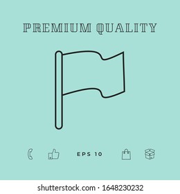 Flag linear icon. Graphic elements for your design