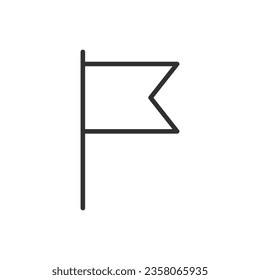 Flag, linear icon. Line with editable stroke