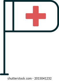 Flag Linear Vector Icon Design