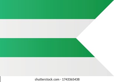 Flag of Lipany City, Slovak Republic. Slovakia, Vector Illustration Symbol