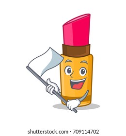 With flag lipstick character cartoon style