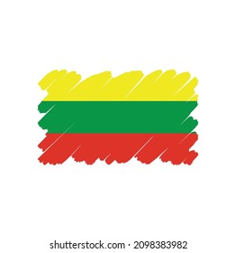Flag of Lithuania, brush stroke background
