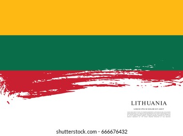 Flag of Lithuania, brush stroke background