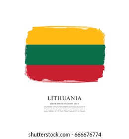 Flag of Lithuania, brush stroke background