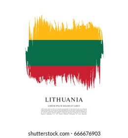 Flag of Lithuania, brush stroke background