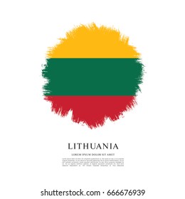 Flag of Lithuania, brush stroke background