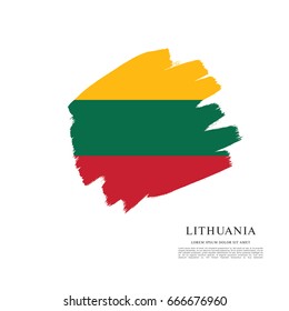 Flag of Lithuania, brush stroke background