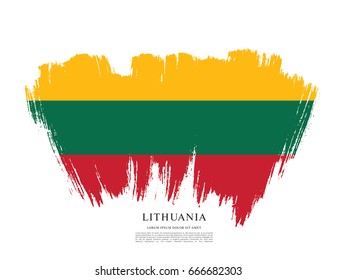 Flag of Lithuania, brush stroke background