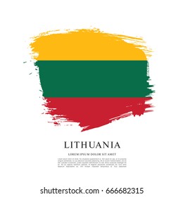 Flag of Lithuania, brush stroke background