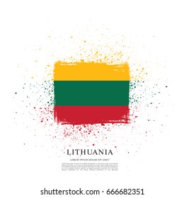 Flag of Lithuania, brush stroke background