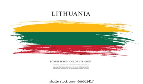 Flag of Lithuania, brush stroke background