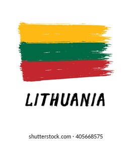 Flag Of Lithuania  - Grunge