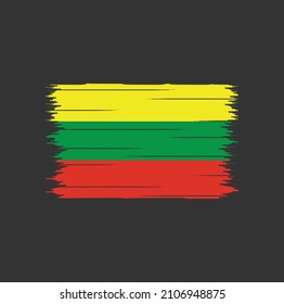 Bandera de Lituania con estilo de grunge