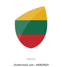 Flag of Lithuania. Lithuanian Rugby flag. Vector Illustration.