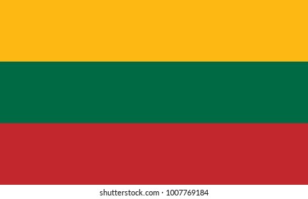 Flag of Lithuania in national colors, vector