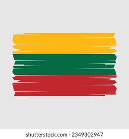 Flag of Lithuania national country symbol vector illustration