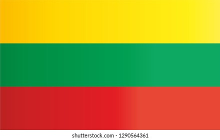 Flag of Lithuania, Republic of Lithuania. Template for award design, an official document with the flag of Lithuania. Bright, colorful vector illustration.