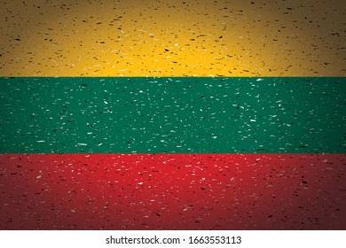 flag of lithuania in retro background