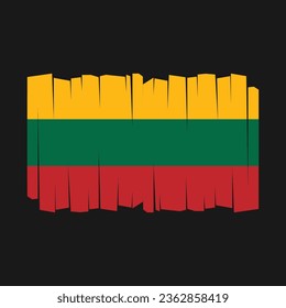 Ilustración de vectores de la bandera de Lituania