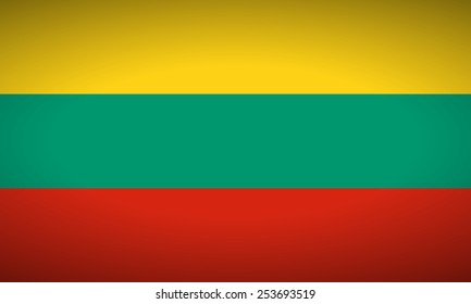 Flag of Lithuania. Vector illustration.