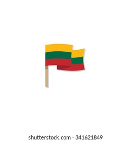 Flag of Lithuania. vector illustration