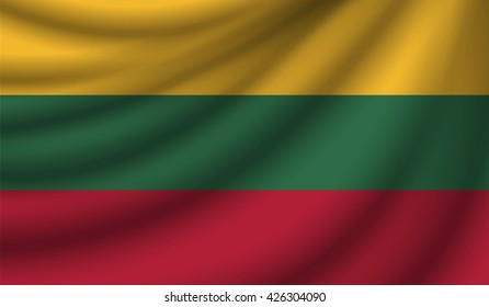 Flag of Lithuania, vector illustration