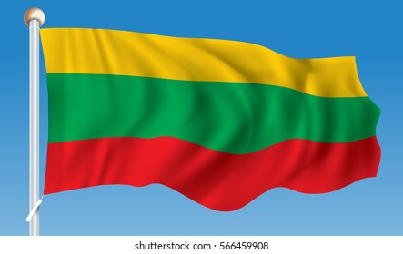 Flag of Lithuania - vector illustration