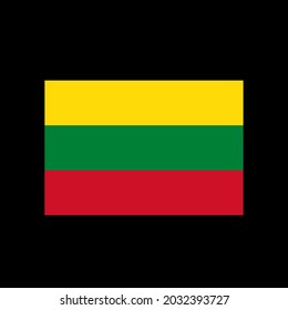 
Indicador vectorial de Lituania sobre fondo negro