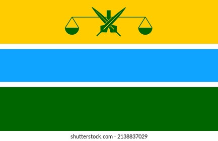 Flag Of Livingston County, New York, USA. 