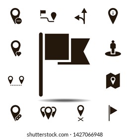 flag, location icon. Simple glyph, flat vector element of Location icons set for UI and UX, website or mobile application