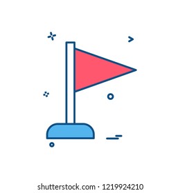 flag location winner icon vector design