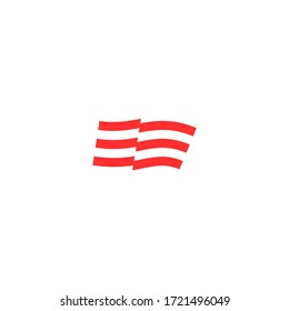 Flag logo design vector template