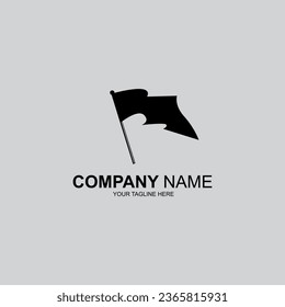 The flag logo flying with a stick looks luxurious and attractive, suitable for logos, symbols of independence, clip art, icons, sketches, mascots, templates, decorations, t-shirt screen printing, etc.