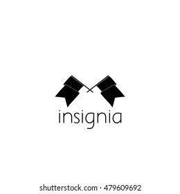 flag logo graphic design concept. Editable flag element, can be used as logotype, icon, template in web and print 