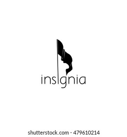 flag logo graphic design concept. Editable flag element, can be used as logotype, icon, template in web and print 